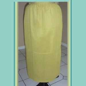 Light Moss Green Lined Linen Maxi Skirt